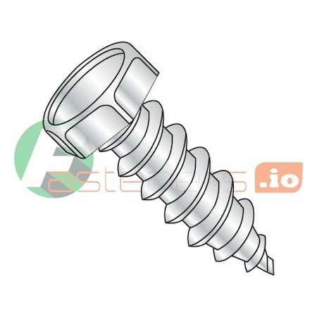 #10 x 2" Type A Self-Tapping Screws/Unslotted/Hex Head/Steel/Zinc (Carton: 1,500 pcs)